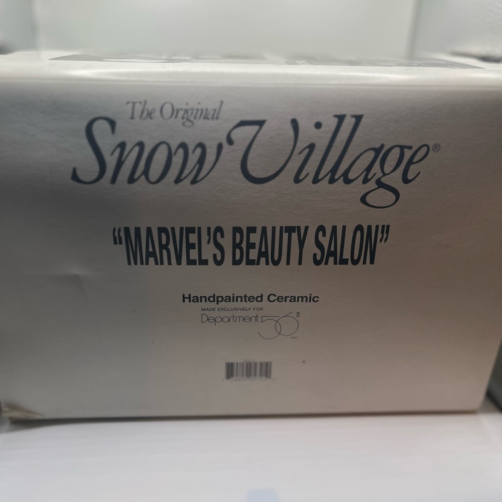 Department 56 Snow Village Marvel's Beauty Salon